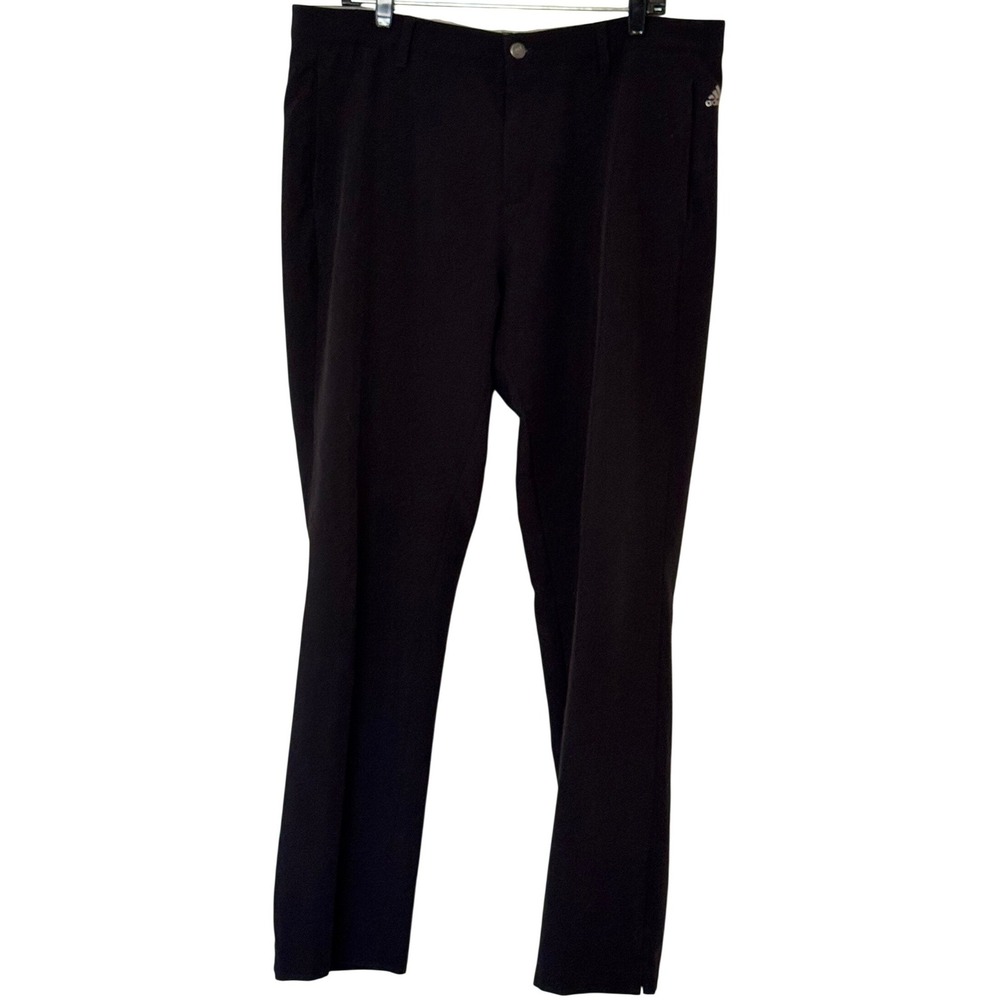 Adidas Golf Pants Black Performance Stretch Straight Leg Mens 38x34